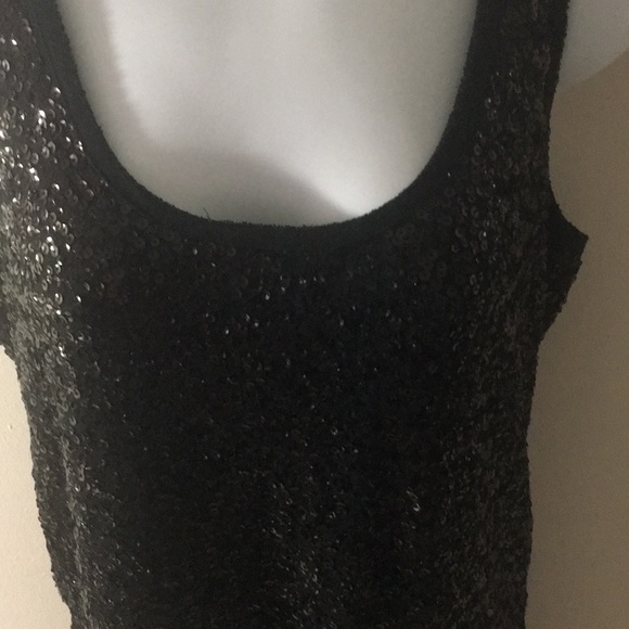 J.Crew black sequin tank top SzM - Picture 2 of 4